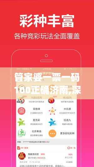 管家婆一票一码100正确济南,深度解析数据应用_特别款3.298