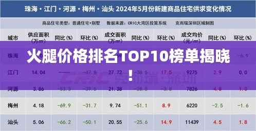 火腿价格排名TOP10榜单揭晓!