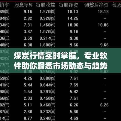 煤炭行情实时掌握,专业软件助你洞悉市场动态与趋势