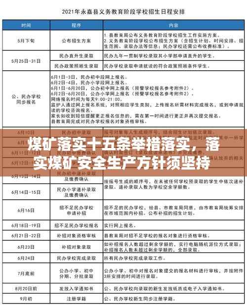 煤矿落实十五条举措落实，落实煤矿安全生产方针须坚持 