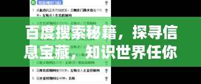 百度搜索秘籍,探寻信息宝藏,知识世界任你游(2017版)