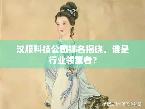 汉服科技公司排名揭晓，谁是行业领军者？
